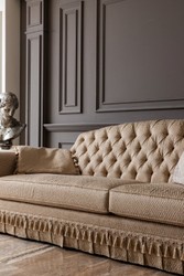 Casa Padrino sofá barroco de lujo oro - Sofá de salón hecho a mano en estilo barroco - Muebles de salón barrocos