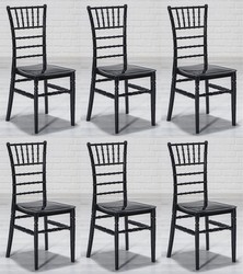 Casa Padrino set di sedie di design in acrilico nero 40 x 46 x A. 92,5 cm - Sedie per sala da pranzo - Mobili per sala da pranzo in acrilico

