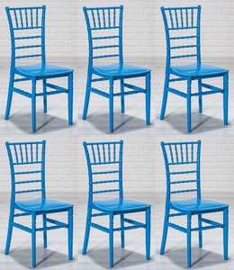 Casa Padrino conjunto de sillas de acrílico de diseño azul 40 x 46 x A. 92,5 cm - Sillas de comedor - Muebles de comedor de acrílico