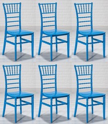 Casa Padrino set di sedie di design in acrilico blu 40 x 46 x A. 92,5 cm - Sedie per sala da pranzo - Mobili per sala da pranzo in acrilico

