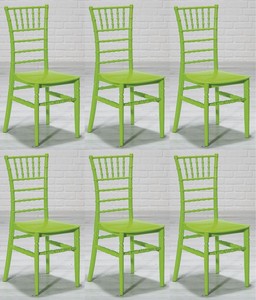 Casa Padrino conjunto de sillas de acrílico de diseño verde 40 x 46 x A. 92,5 cm - Sillas de comedor - Muebles de comedor de acrílico