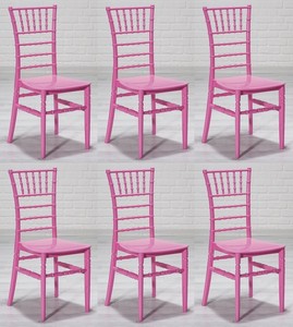 Casa Padrino conjunto de sillas de acrílico de diseño rosa 40 x 46 x A. 92,5 cm - Sillas de comedor - Muebles de comedor de acrílico Casa Padrino conjunto de sillas de acrílico de diseño rosa 40 x 46 x A. 92,5 cm - Sillas de comedor - Muebles de comedor de acrílico