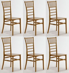 Casa Padrino set di sedie di design in acrilico oro 40 x 46 x A. 92,5 cm - Sedie per sala da pranzo - Mobili per sala da pranzo in acrilico

