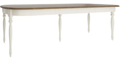 Casa Padrino Luxus Jugendstil Esstisch Braun / Cremefarben 90-290 x 113 x H. 77,5 cm - Ausziehbarer Massivholz Esszimmertisch - Barock & Jugendstil Esszimmer Möbel