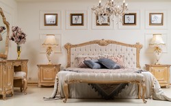 Casa Padrino luxury baroque bench cream / gold - Magnificent solid wood bench in baroque style - Baroque Furniture