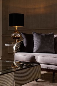 Casa Padrino Luxus Barock Wohnzimmer Sofa Lila / Silber / Dunkelbraun - Prunkvolle Barock Wohnzimmer & Hotel Möbel