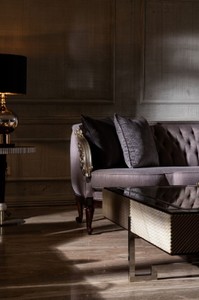 Casa Padrino Luxus Barock Wohnzimmer Sofa Lila / Silber / Dunkelbraun - Prunkvolle Barock Wohnzimmer & Hotel Möbel