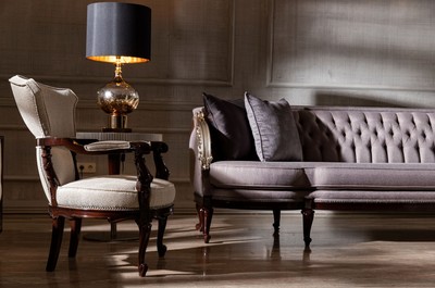 Casa Padrino Luxus Barock Wohnzimmer Sofa Lila / Silber / Dunkelbraun - Prunkvolle Barock Wohnzimmer & Hotel Möbel