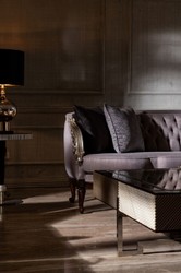 Casa Padrino sofá de salón barroco de lujo púrpura / plata / marrón oscuro - Magnífico Muebles Barrocos para Salón y Hotel