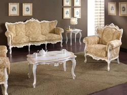 Casa Padrino canapé baroque de luxe beige / blanc / or - Canapé de salon fait main de style baroque - Meubles de Salon et d'Hôtel Baroques - Qualité de Luxe - Fabriqué en Italie