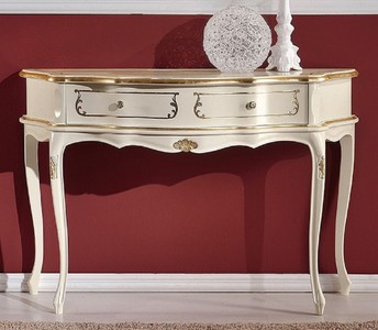 Casa Padrino luxury baroque console creme / gold - Handmade solid wood console table with drawer - Baroque Furniture - Luxury Quality - Made in Italy