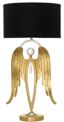 Casa Padrino luxury table lamp angel gold / silver / black Ø 28 x H. 56.5 cm - Modern desk lamp with noble Swarovski crystal glass - Luxury Quality - Made in Italy