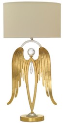 Luxus Designer Tischleuchte Engel mit Swarovski Kristallglas Luxury Designer Table Lamp Angel with Swarovski Crystal Glass
