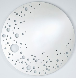 Casa Padrino miroir mural de luxe en optique lunaire Ø 125 cm - Miroir de salon rond - Collection de Luxe