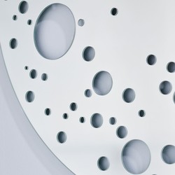 Casa Padrino espejo de pared de lujo en óptica de luna Ø 125 cm - Espejo de salón redondo - Colección de Lujo