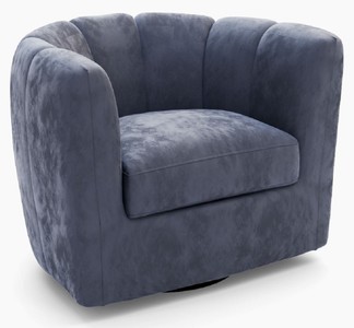 Casa Padrino luxury velvet swivel armchair gray 73 x 66 x H. 74 cm - Modern living room armchair - Luxury living room furniture