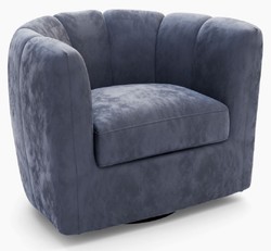 Casa Padrino luxury velvet swivel armchair gray 73 x 66 x H. 74 cm - Modern living room armchair - Luxury living room furniture