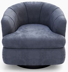 Casa Padrino luxury velvet swivel armchair gray 73 x 66 x H. 74 cm - Modern living room armchair - Living room furniture