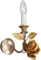 Casa Padrino luxury Art Nouveau wall lamp rose with Swarovski crystal glass silver / gold 14 x 22 x H. 23 cm - Baroque & Art Nouveau Wall Lights