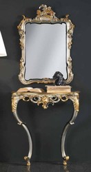 Luxus Barock Spiegelkonsole Silber Gold Luxury Baroque Mirror Console Silver Gold