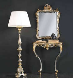 Luxus Barock Spiegelkonsole Silber Gold Luxury Baroque Mirror Console Silver Gold