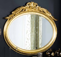 Ovaler Luxus Barock Spiegel Wandspiegel Gold Oval Luxury Baroque Mirror Wall Mirror Gold
