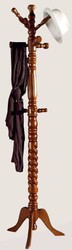 Casa Padrino stand guardaroba di lusso marrone Ø 43 x A. 173 cm - Stand guardaroba in legno massello - Mobili guardaroba - Mobili hotel - Qualità di Lusso - Fatto in Italia