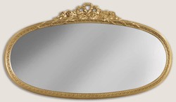 Casa Padrino miroir mural baroque de luxe or - Miroir ovale de style baroque - Miroir de salon baroque - Miroir d'armoire baroque - Meuble Baroque