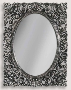 Luxus Barock Spiegel Wandspiegel Silber Luxury Baroque Mirror Wall Mirror Silver