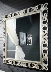 Luxus Barock Spiegel Wandspiegel Silber Luxury Baroque Mirror Wall Mirror Silver