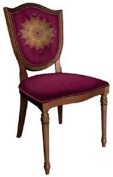Casa Padrino ensemble de chaises de salle à manger Art Déco violet / marron - 6 Chaises de cuisine Art Déco fait main - Meubles de salle à manger Art Déco