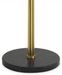 Casa Padrino luxury floor lamp antique brass / black / white Ø 140 x H. 188 cm - Modern metal floor lamp with marble base and 6 flexible arms - Luxury Collection