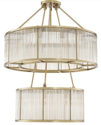 Runder Luxus Designer Kronleuchter Antik Messing Round Luxury Designer Chandelier Antique Brass