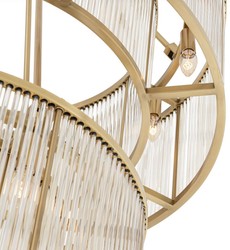 Runder Luxus Designer Kronleuchter Antik Messing Round Luxury Designer Chandelier Antique Brass