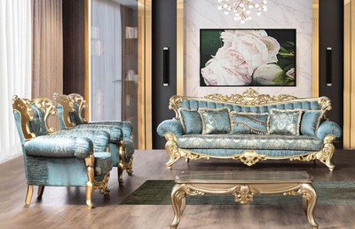 Barock Wohnzimmer Set Barock Sofa Barock Sessel Barock Couchtisch Baroque Living Room Set Baroque Sofas Baroque Armchairs Baroque Coffee Table