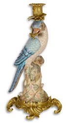 Jugendstil Kerzenhalter Kerzenständer Set Papageien Art Nouveau Candle Holder Candlestick Set Parrots