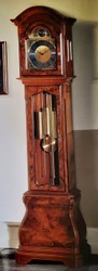 Casa Padrino horloge grand-père Biedermeier de luxe marron foncé - Magnifique horloge à pendule en bois massif - Mobilier de salon et d'hôtel Biedermeier - Qualité de luxe - Fabriqué en Italie
