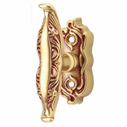 Casa Padrino Art Nouveau Window Handle French Gold 3.6 x 11 cm - Elegant Brass Window Handle - Art Nouveau Decorative Accessory - Made in Italy