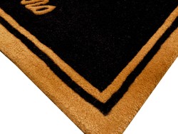 Casa Padrino designer doormat black / gold 80 x 50 cm - Elegant dirt trap mat - Decorative accessories
