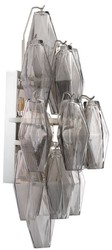 Casa Padrino Applique Murale de Luxe Gris / Argent 31 x 19 x H. 50 cm - Elégante Applique Murale Hôtel & Restaurant - Collection de Luxe
