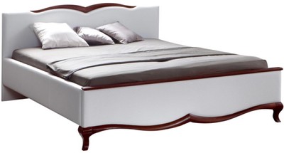 Luxus Jugendstil Bett Doppelbett Weiß Dunkelbraun Luxury Art Nouveau Bed Double Bed White Dark Brown