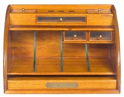 Casa Padrino luxury desk organizer box light brown 37.5 x 25 x H. 24 cm - Elegant solid wood office box - Luxury Office & Desk Accessories