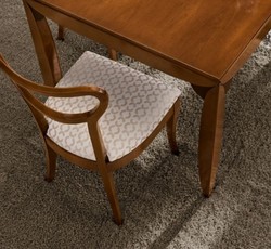 Casa Padrino Luxury Biedermeier Dining Chair Set Cream / Gold / Brown - Handmade Kitchen Chairs Set of 6 - Biedermeier Dining Room Furniture - Luxury Quality - Made in Italy