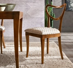 Casa Padrino Luxury Biedermeier Dining Chair Set Cream / Gold / Brown - Handmade Kitchen Chairs Set of 6 - Biedermeier Dining Room Furniture - Luxury Quality - Made in Italy