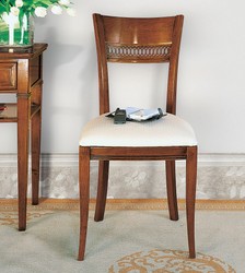 Casa Padrino set di sedie da pranzo Biedermeier di lusso bianco / oro / marrone - Set di 6 sedie da cucina fatte a mano - Mobili da sala da pranzo Biedermeier - Qualità di Lusso - Fatto in Italia

