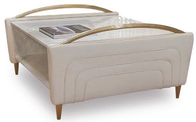 Luxus Designer Marmor Leder Cochtisch Luxury Designer Marble Leather Coffee Table