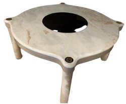 Casa Padrino set da sala da pranzo di lusso crema / taupe / grigio / oro - 1 Tavolo da Pranzo in Marmo e 4 Sedie da Pranzo con Tessuto Velluto - Mobili da sala da pranzo di lusso - Fatto in Italia