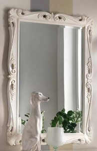 Luxus Barock Spiegel Wandspiegel Weiß Luxury Baroque Mirror Wall Mirror White
