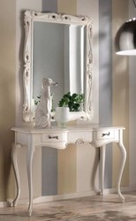 Luxus Barock Spiegelkonsole Weiß Luxury Baroque Mirror Console White