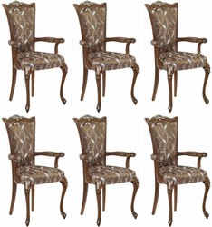 Casa Padrino set di sedie da pranzo barocco di lusso marrone / bianco / argento - Set di 6 sedie da cucina con braccioli - Mobili da sala da pranzo barocchi - Qualità di Lusso - Fatto in Italia
Casa Padrino set di sedie da pranzo barocco di lusso marrone / bianco / argento - Set di 6 sedie da cucina con braccioli - Mobili da sala da pranzo barocchi - Qualità di Lusso - Fatto in Italia